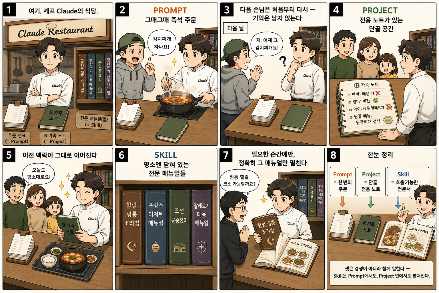 PROMPT · PROJECT · SKILL
