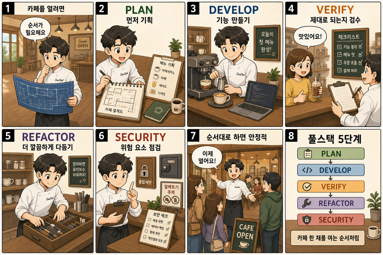풀스택 5단계 = 셰프의 하루